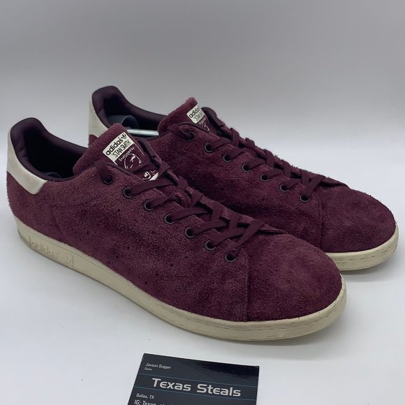 stan smith maroon suede